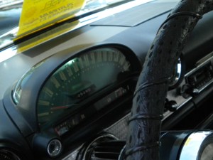 The interior is like a cave, typical of old T--Birds.