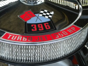 The 396 cubic inch (6.5L) V8 was the big, bad engine from Chevy.  That is, until the 454 cubic inch engine came out.  But, the 396 is nearly as fast, just as fun, and easier to control, thanks to the lower horsepower and weight.  