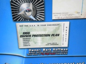 Mark Hoffman's wonderful 1965 Chevrolet Corvette Sting Ray has won the Top Flight Award from N.C.R.S., the people who decide which car goes home with one of the most prestigious awards in the world!  Lucky for Mark Hoffman - he's won it.  Twice.