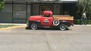 I'm simply in love with the Harley-Davidson themed paint!  It really helps accentuate the beautiful lines on these old trucks.  